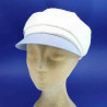Casquette gavroche en coton fantaisie été femme jean : couleur - jean, taille - élastiqué de 54 cm à 59 cm