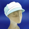Casquette gavroche en coton fantaisie été femme vert : couleur - vert , taille - élastiqué de 54 cm à 59 cm