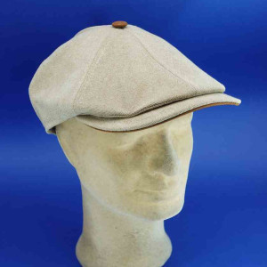 Casquette coton et cuir brooklyn beige été pour homme canvas
