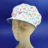 Gavroche réversible en coton pour femme bleuet : couleur - bleuet, taille - élastiqué de 54 cm à 59 cm