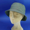 bob resserrable lin petit bord femme : couleur - vert olive, Taille Réglable - par lacet de 54cm à 58cm