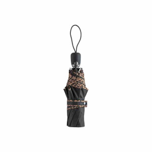Parapluie piganiol femme noir leopard pliant fabriqué en FRANCE