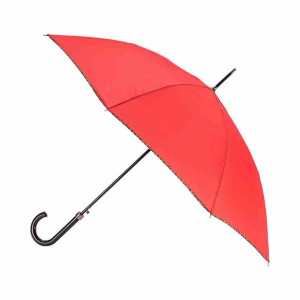 Parapluie piganiol canne rouge leopard femme fabriqué en FRANCE