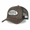 VON DUTCH casquette trucker baseball filet leopard marron : couleur - leopard, Taille Réglable - de 55 à 60cm