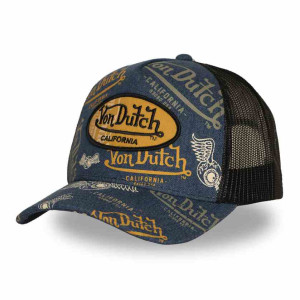 VON DUTCH casquette trucker baseball filet denim café