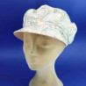 Gavroche réversible coton et lin pour femme peche : couleur - saumon, taille - élastiqué de 54 cm à 59 cm