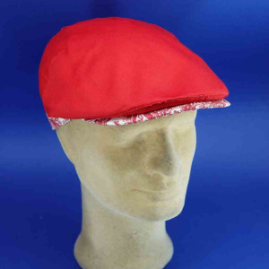Casquette mode d'été en coton rouge fantaisie