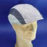 Casquette brooklyn lin rayée bleue été pour homme : couleur - rayé bleu-blanc, taille - L.58.59cm
