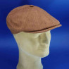 Casquette coton et lin brooklyn brique été pour homme : couleur - brique, taille - 57cm