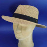 Chapeau traveller tresse papier moka : couleur - moka, taille - M.56.57cm