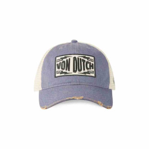 VON DUTCH casquette trucker baseball filet Snapback Denim Usé