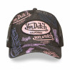 VON DUTCH casquette trucker baseball Snapback en Denim NOIR : couleur - denim, Taille Réglable - de 55 à 60cm