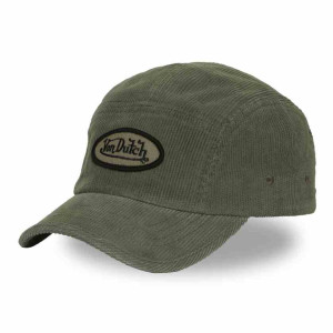 VON DUTCH casquette trucker baseball en velours cotelé kaki