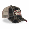 VON DUTCH casquette trucker baseball patch carreaux beige : couleur - patch, Taille Réglable - de 55 à 60cm