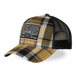 VON DUTCH casquette trucker baseball patch carreaux jaune