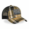 VON DUTCH casquette trucker baseball patch carreaux jaune : couleur - jaune, Taille Réglable - de 55 à 60cm