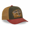VON DUTCH casquette trucker baseball premium velours cotelé orange : couleur - orange, Taille Réglable - de 55 à 60cm