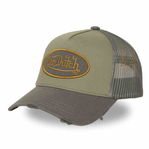 VON DUTCH casquette trucker baseball filet patch kaki