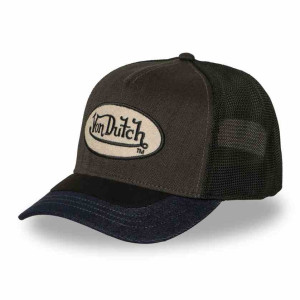 VON DUTCH casquette trucker baseball filet prémium bleu