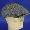 casquette irlandaise peaky blinder pure laine vierge chevron gris  MTM : couleur - chevron gris, taille - 57cm