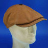 casquette cuir d agneau cognac haut de gamme FLECHET : couleur - cognac, taille - 58cm