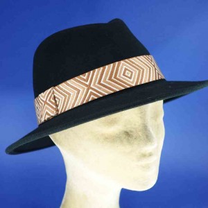 Chapeau feutre de laine fashion femme noir