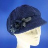 gavroche laine polyester marine hiver femme : couleur - bleu marine , taille - elastiqué de 54 cm à 58 cm