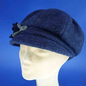 gavroche laine polyester marine hiver femme