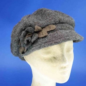 gavroche laine polyester gris foncé hiver femme