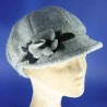 gavroche laine polyester gris clair hiver femme : couleur - gris souris , taille - elastiqué de 54 cm à 58 cm