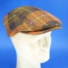 casquette anglaise haut de gamme Harris Tweed  rouille : couleur - rouille, taille - 55cm