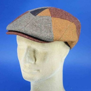 Casquette brooklin pure laine vierge patch marron