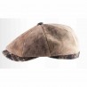 Casquette cuir irlandaise peaky blinders alfonso d'Este : couleur - beige, taille - 56cm