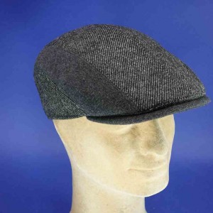 Casquette plate pure laine vierge anthracite pour homme flechet