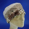 toque femme laine polyester marron flechet : couleur - marron , taille - M.56.57cm