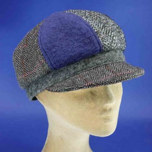 gavroche hiver pure laine d écosse bleue  femme