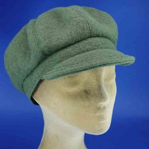 Casquette gavroche femme en laine doublure coton amande