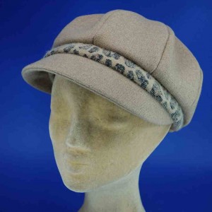 gavroche hiver polyester leopard camel femme
