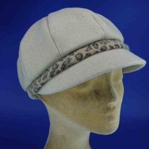 gavroche hiver polyester leopard beige femme