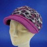 gavroche hiver laine polyester leopard rose femme : couleur - rose, taille - elastiqué de 54 cm à 58 cm