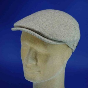 casquette hiver plate laine d'écosse beige homme  MTM