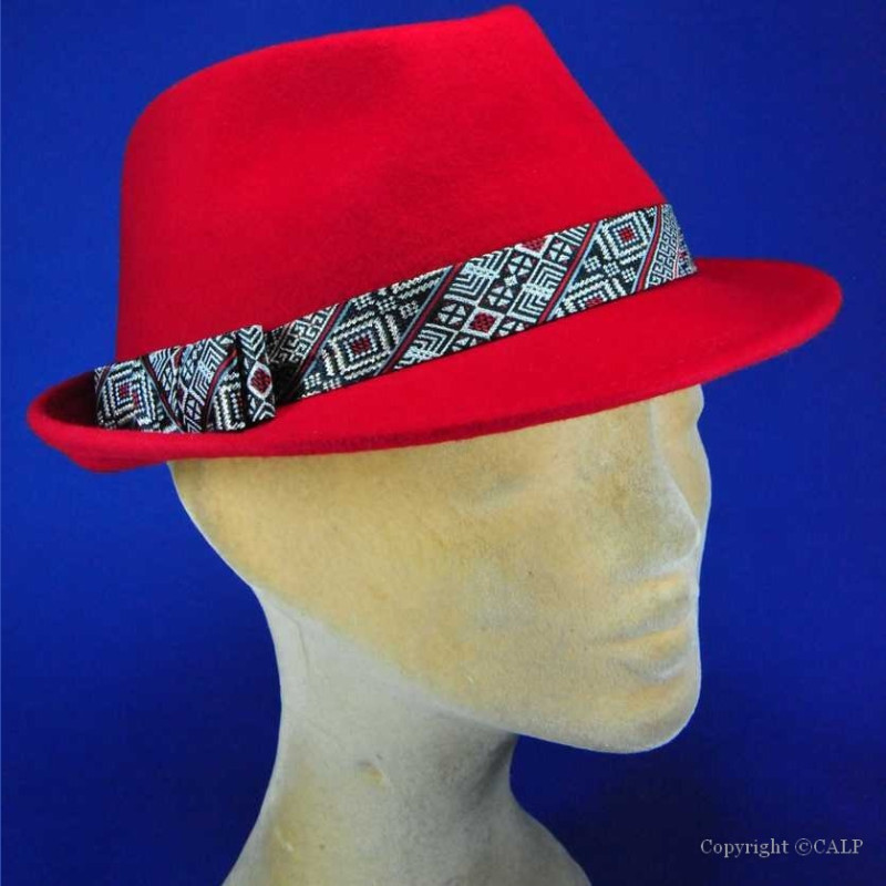 Chapeau Fez Rouge Avec Pompon Noir - Chapeau En Feutre Unisexe Pour Déguisement, Fête, Thème Turc Ou Russe