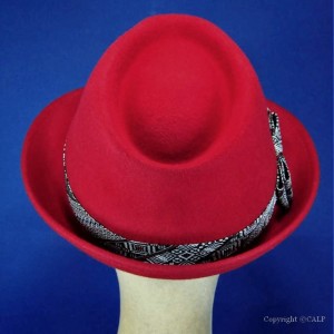 Chapeau feutre rouge