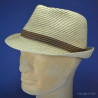 chapeau trilby paille cousue