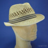 chapeau trilby paille cousue