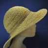 Chapeau grand bord macramé